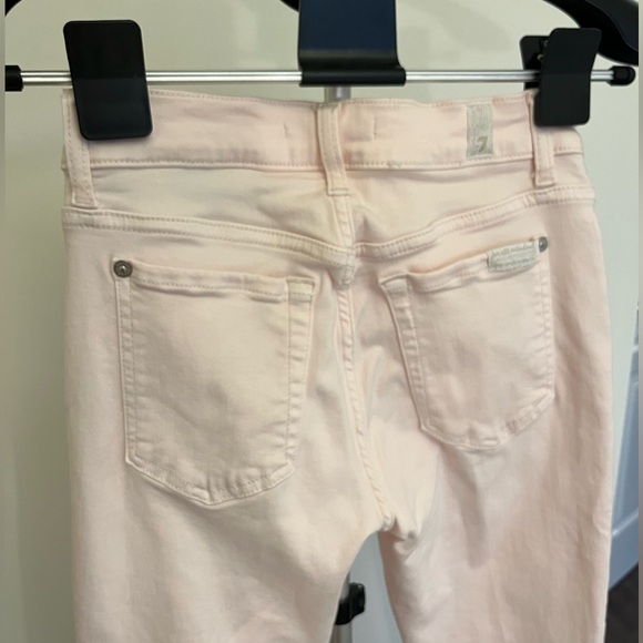 7 For All Mankind Pink Ankle Skinny Jeans - Picture 6 of 13